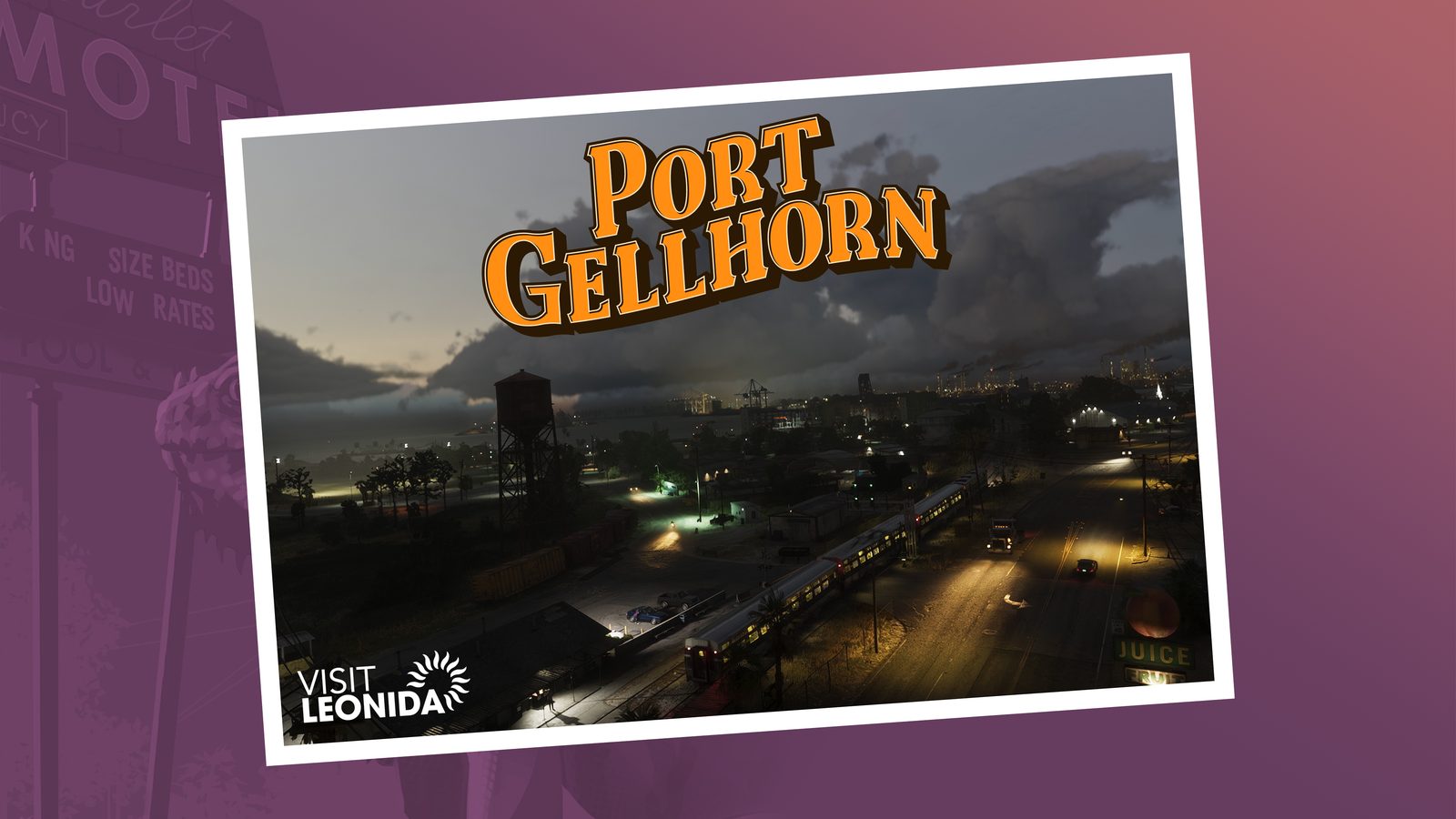 Port Gellhorn postcard artwork — official GTA 6 imagery