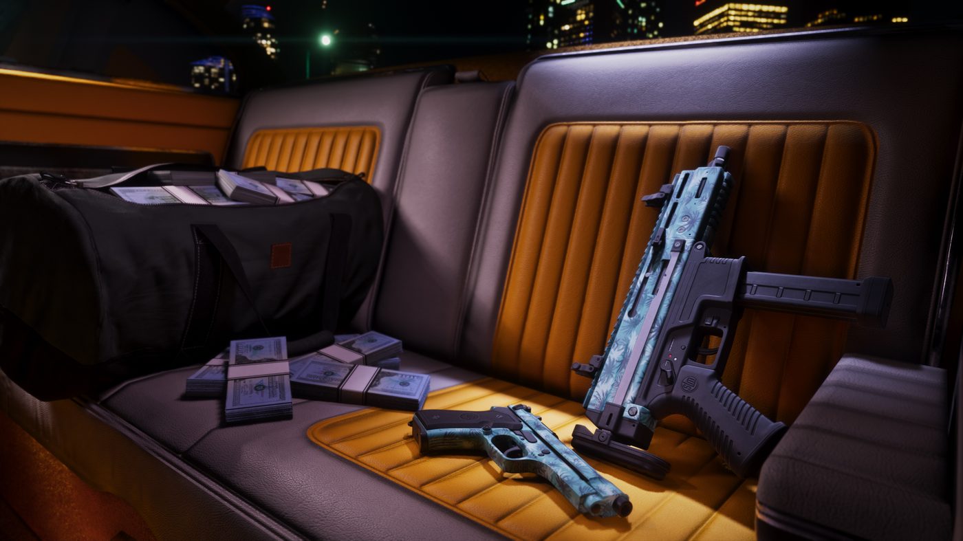 Vintage Vice City weapon pattern — GTA 6 Ultimate Edition — © Rockstar Games